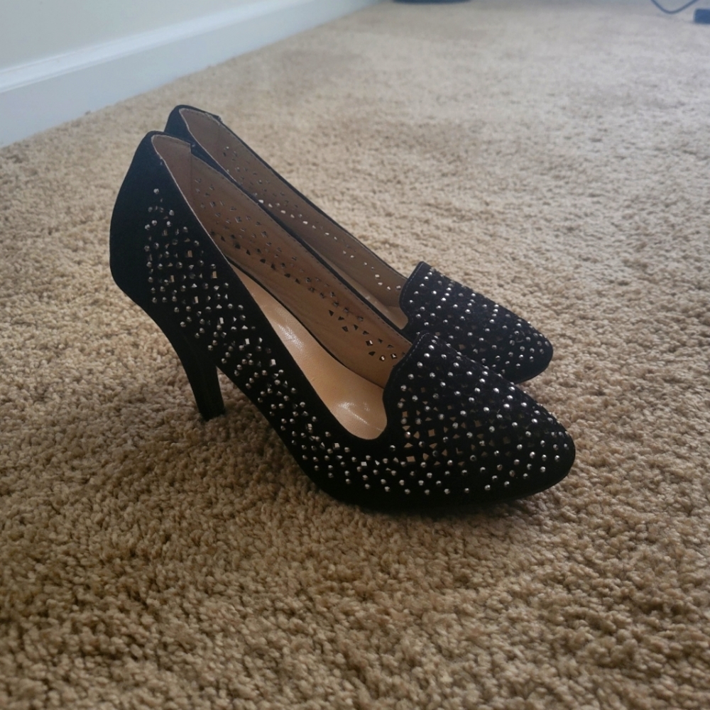 Sparkly Black Heels Size 6